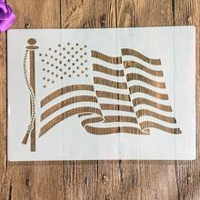 A4 29 *21cm Stars and Stripes DIY Stencils Wall Painting Scrapbook Coloring Embossing Album Decorative Paper Card Template,wall 2024 - buy cheap