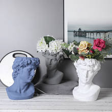 David Head-retrato de florero para decoración del hogar, escultura decorativa de arte de jardinería, maceta de flores, tarro hecho a mano con personajes de escritorio 2024 - compra barato