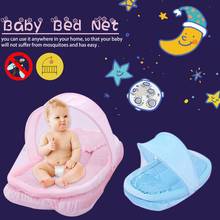 High Quality Children's Folding Mosquito Net Flannelette Gauze Breathable Baby Crib Bracket Bed Lining Cotton Pad Pillow 2024 - buy cheap