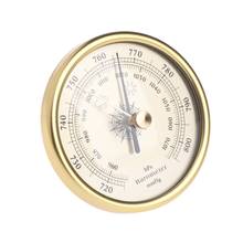 72mm Wall Hanging Barometer 1070hPa Gold Color Round Dial Air Weather Station 2024 - buy cheap