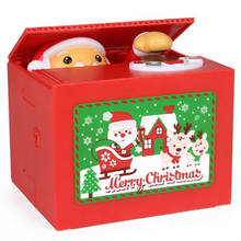Christmas Saving Money Box Santa Stealing Coin Piggy Bank Coin Storage Pot Xmas NSV775 2024 - buy cheap