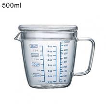 80% HOT SALE Measuring Cup Graduated with Lid Glass Multipurpose Milk Cup for Home Kitchen Measuring Cup 2024 - buy cheap