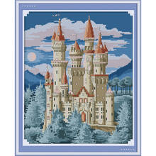 Everlasting Love Castle китайские наборы крестиков экологичный хлопок чистый Печатный 11CT DIY свадебное украшение для дома 2024 - купить недорого