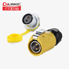 CNLINKO, водонепроницаемый, IP67, Круглый, 2 Pin, электрическая панель, крепление, вилка и розетка со светодиодным дисплеем, гнездовой штекер, кабель, разъем питания переменного тока M20 Professional Audio LED Panel 2024 - купить недорого