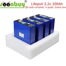 Lifepo4-batería recargable de 3,2 V 200ah, Pila de 3,2 V 200ah, apta para energía solar de 12V 200ah, 16 unidades 2024 - compra barato