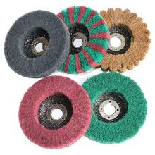 5Pcs 4inch x 5/8inch Nylon Fiber Buffing Wheel Kit Scouring Pad Flap Polishing Disc 2024 - buy cheap