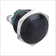 ELEWIND 16MM Black metal Aluminum anodized push button Momentary 1NO (PM161H-10/A) (PM161F-10/J/A) (PM161B-10/A) 2024 - buy cheap