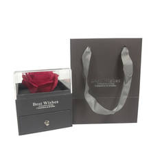 Искусственные цветы для украшения, красная вечная роза с качественной подарочной коробкой, можно положить кольцо на День святого Валентина, подарки на день рождения для женщин 2024 - купить недорого