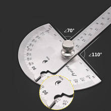 180 Degree Angle Ruler Stainless Steel Round Head Rotary Protractor 14/15cm Adjustable Angle Finder Mathematics Measuring Tools 2024 - buy cheap