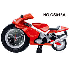 Mini motocicleta modelo Despertador con pilas escritorio estante reloj creativo analógico Mesa reloj juguete decoración para niños niñas 2024 - compra barato