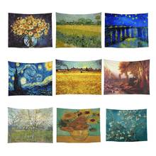 150x200cm Wall Hanging Tapestry Retro Style Oil Painting Wall Art Tapestry for Bedroom, Living Room, Dorm 2024 - buy cheap