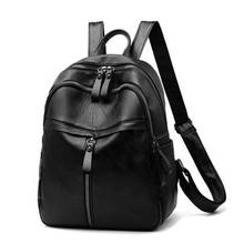 Hot Selling Women PU Leather Backpack Outdoor Travel Packsack Daily School Casual Bag -B5 2024 - buy cheap