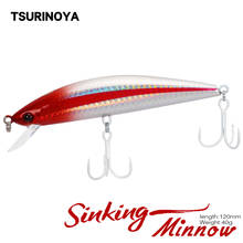 TSURINOYA Sinking Minnow Bait 120mm40g Glide Bait Groove Hook Fishing Lure Isca Artificiail Para Pesca Bass Vobler Leurre Souple 2024 - buy cheap