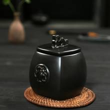 Ceramic Tea jar, tea barrel, Puer tank, sealing, storage tank, Dragon pattern style, caddy, teaset, tea can, 2 colors optional~ 2024 - buy cheap