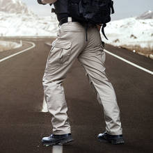 Pantalones tácticos multibolsillo para hombre, peto holgado, resistente al agua, para entrenamiento, senderismo, Militar 2024 - compra barato
