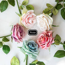 Simulação de rosas flores decoração de vaso, flores artificiais colocação decoração de interiores sala de estar arte floral 2024 - compre barato