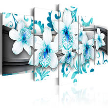 5 шт. HD печать цветы холст Paintinig Blossom плакат пастельные цветочные стены Искусство модульные фотографии для гостиной домашний декор 2024 - купить недорого