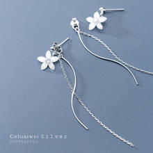 Colusiwei Flower Chain Dangle Earrings for Women 925 Sterling Silver Planet Long Drop Earrings Elegant Fashion Jewelry Girl Gift 2024 - buy cheap