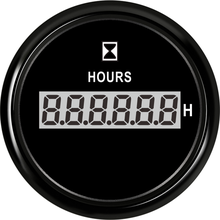 Reloj Digital automático de 52mm, 0 ~ 99999,9 H, medidores de hora 9-32v, medidores de reloj negro, retroiluminación roja para coche, barco, camión, yate, RV, 1 unidad 2024 - compra barato