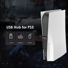 Hub expansor usb 6 em 1, com 5 portas usb a + 1 usb c para playstation 5, edição digital, console para ps5 2024 - compre barato