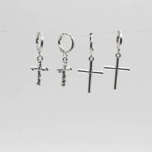 Pendientes colgantes con forma de cruz para hombre y mujer, aretes pequeños y exquisitos, estilo punk, cartílago, joyería, amuleto femenino 2024 - compra barato