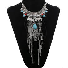 LOVBEAFAS-gargantilla Maxi de moda, collar de declaración de cristal, cadena Bohemia, collar gitano, étnico estilo antiguo 2024 - compra barato