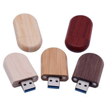 Oval wooden usb flash USB3.0 flash drive customize pendrive 8gb 16gb 32gb 64gb memory stick 128gb pen drive over 10pcs free logo 2024 - buy cheap