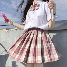 2022 Spring Japanese Mini Pleated Cosplay Skirts  Lolita Style Kawaii A-Line JK Plaid Y2K High Waist Student Women Skirt 2024 - buy cheap