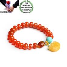 OMHXZJ Wholesale CS70 European Fashion Fine Woman Man Party Birthday Gift Natural Genuine Red Agate Beads Tassel Bracelet Bangle 2024 - buy cheap