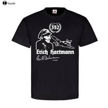 2019 Summer Brand Clothing Erich Hartmann Me109 Luftwaffe Ritterkreuz Trager Fliegerass Unterschrift Novelty T Shirt 2024 - buy cheap