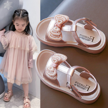 Meninas sandálias 2021 verão moda crianças sapatos de princesa fundo macio strass menina vestido sapatos estudante sandalias csh1054 2024 - compre barato