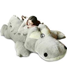 Dorimytrader 230cm Huge Cute Soft Animal Crocodile Plush Pillow Doll 91'' JUMBO Cartoon Alligator Toy Kids Gift DY60116 2024 - buy cheap