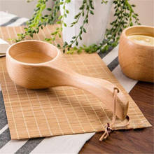 Здоровая Экологичная деревянная посуда с длинной ручкой, натуральные деревянные ложки для риса, кухонные принадлежности, деревянная ложка для супа 2024 - купить недорого