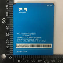 Bateria original elephone p6000, 3.7v, 2700mah, íon-lítio recarregável, backup para smartphone elephone p6000 2024 - compre barato