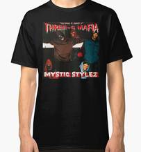 THREE SIX MAFIA-MYSTIC STYLEZ Мужская черная футболка, одежда с коротким рукавом, Повседневная футболка с принтом, размер 2024 - купить недорого