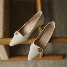 Sapatos de couro genuíno tamanho 34-39, sapatos femininos de marca luxuosa para mulheres, primavera popular 2024 - compre barato