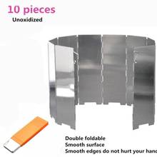 10 Tablets Outdoor Stove Wind Camping Equipment Deflector Folding Wind Stove Windshield Camping Screen Camping Equipment Pl C6A3 2024 - buy cheap