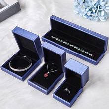 Faux Leather Ring Gift Box Jewelry Necklace Bracelet /Pendant Holder Display Storage Case 2024 - buy cheap