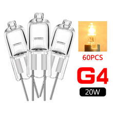 TSLEEN 60pcs 20 Watt Energy Saving Light Bulb Tungsten Halogen Lamp DC 12V G4 Base Clear Lights Two-Pin 2024 - buy cheap