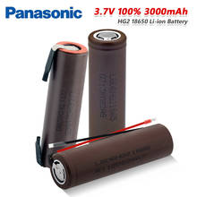 Panasonic 1 шт перезаряжаемая батарея 3,7 v 18650 Hg2 3000mah с высоким дренажным 20a выходом литиевая пила с вкладками для фонарь с микрофоном 2024 - купить недорого