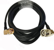 RG58 SMA macho de ángulo recto a BNC macho, conector RA, Cable Coaxial, adaptador RF 50-3, Cable 50ohm 10m 5m 1m 20m 2024 - compra barato