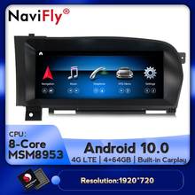 Sistema multimídia automotivo sem fio, reprodutor com android 10.0 de 10 polegadas para benz s, w221, w216, cl, 2008-2012, s-class, s320, s350, s400 2024 - compre barato