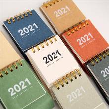 2021 calendário diário mini simples preto branco mesa de mesa planejador mensal agenda anual escola escritório calendário memorando 2024 - compre barato