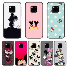 Funda de teléfono de Disney para Huawei, carcasa suave de Mickey, Minnie, Pato Donald, BLU-RAY, mate 30, 10, 20, 40 Lite, Smart Z Pro, negra, 3D, Coque 2024 - compra barato