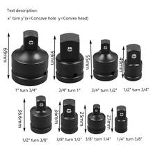 8pcs 1/4 3/8 1/2 1 Inch Universal Pneumatic Adaptor Converter Socket Adapter Joints for Electric Air Impact Wrenches 2024 - buy cheap