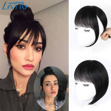 Lativ Synthetic Hair Black 3D Bangs Hairpiece Clip In Hair Extensions Heat Resistant Fake Hair Accessories wig 2024 - buy cheap
