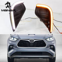 LED Daytime Running Light Daylight ABS Car DRL For Toyota Highlander 2020 2021 Dynamic Turning Signal headlights Auto Foglamps 2024 - buy cheap