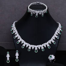 GODKI-Conjunto de joyería de lujo para Boda nupcial, conjunto de collar, pendientes, pulsera, brazalete, anillo, joyería de alta calidad 2024 - compra barato