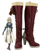 Botas de Anime para Cosplay, zapatos personalizados, 2 estilos, violeta, Evergarden 2024 - compra barato