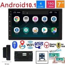 Car Bluetooth MP5 2 DIN Radio Android 10.1 16G 7in Touch Button DVR WiFi USB HD GPS Navigation Broadcast Multimedia Video Player 2024 - buy cheap